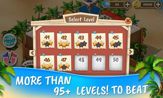 Resort Island Tycoon có hơn 95 level để người chơi khám phá
