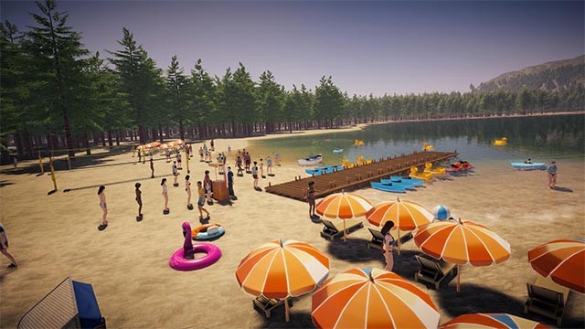 Tiến bộ trong Resort Manager game để mở rộng thêm khu vực, địa điểm và dịch vụ mới