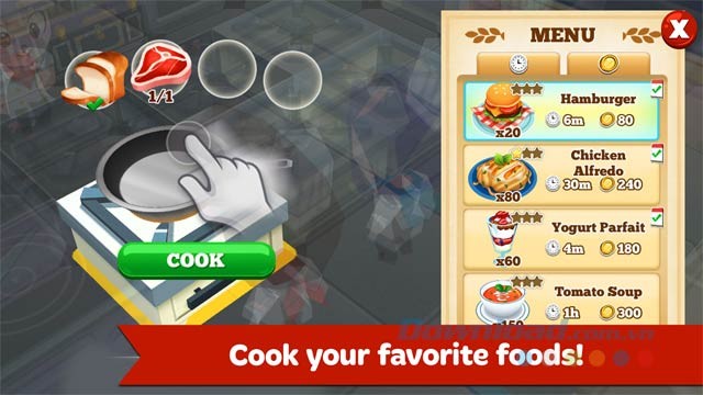 Nấu các món ăn yêu thích phục vụ cho thực khách