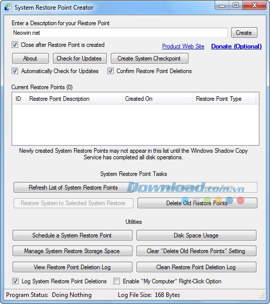 Restore Point Creator