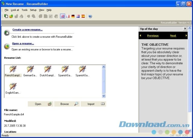 ResumeBuilder - Phần mềm tuyệt vời cho người tìm việc