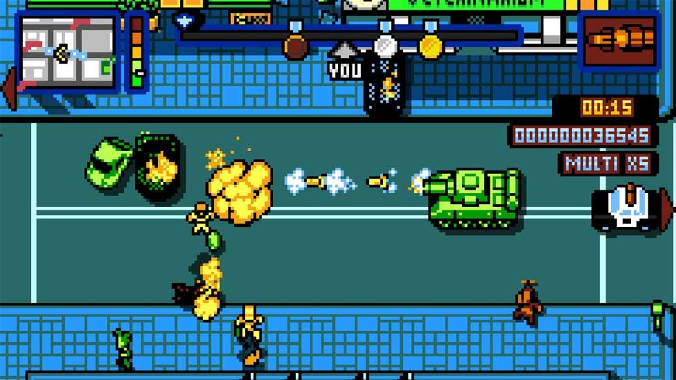 Retro City Rampage DX có rất nhiều pha hành động kịch tính