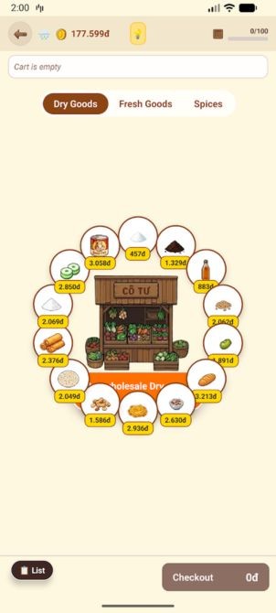 Hệ thống nguyên liệu đa dạng