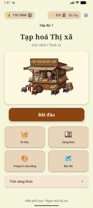 Giao diện trang chủ của game