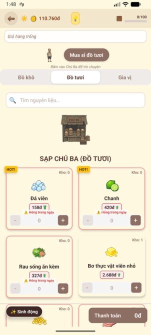 Tính năng đi chợ