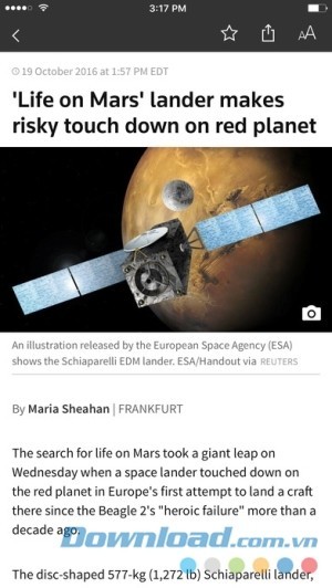 Reuters cho iOS cập nhật tin nhanh