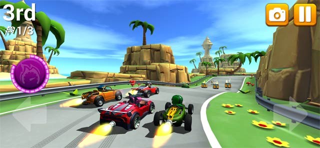 Cạnh tranh với 3 tay đua khác