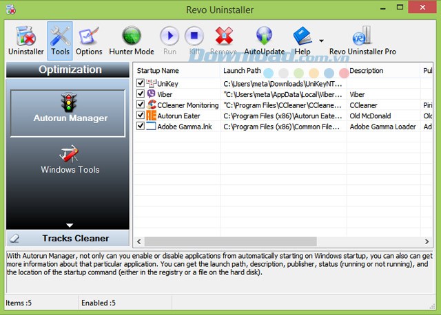 Các công cụ tinh chỉnh Windows
