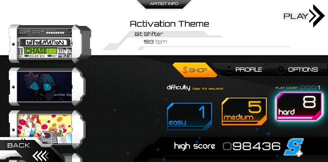 Game Rhythm Control 2 có nhiều mức độ khó khác nhau