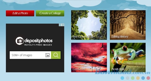 Giao diện chính của Ribbet