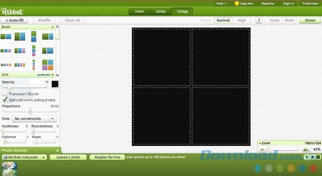 Ghép ảnh với Ribbet