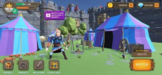 Chiến đấu ở đấu trường .io thời Trung Cổ hấp dẫn trong game Rider.io