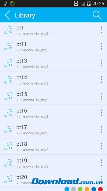 Ringtone Maker Mp3 Editor với giao diện thư viện nhạc