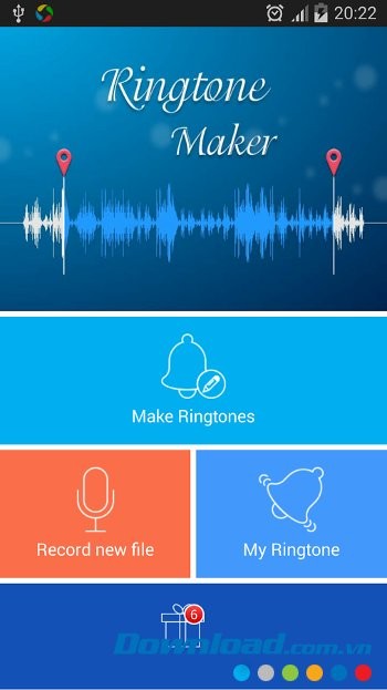Ringtone Maker Mp3 Editor với giao diện chính