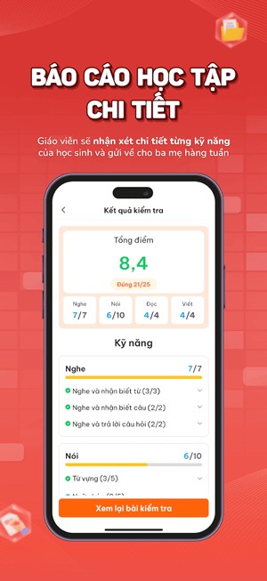 Báo cáo học tập chi tiết
