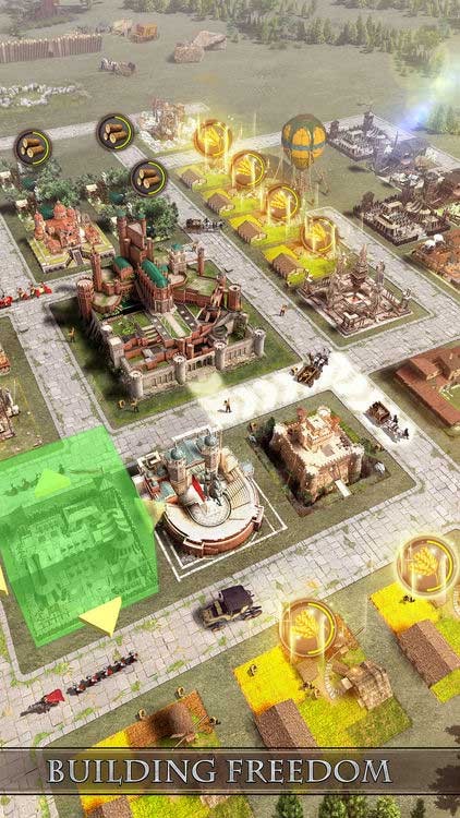Rise of Empires: Ice and Fire cho phép người chơi tự do xây dựng các tòa nhà