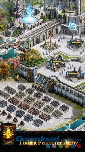 Huấn luyện quân đội trong Rise of the Kings cho iOS