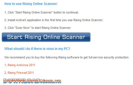 Rising Free Online Scanner