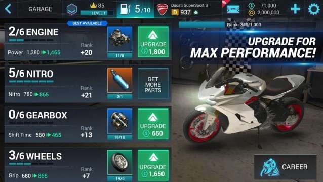 Tăng cường sức mạnh của xe, giành ưu thế trước đối thủ