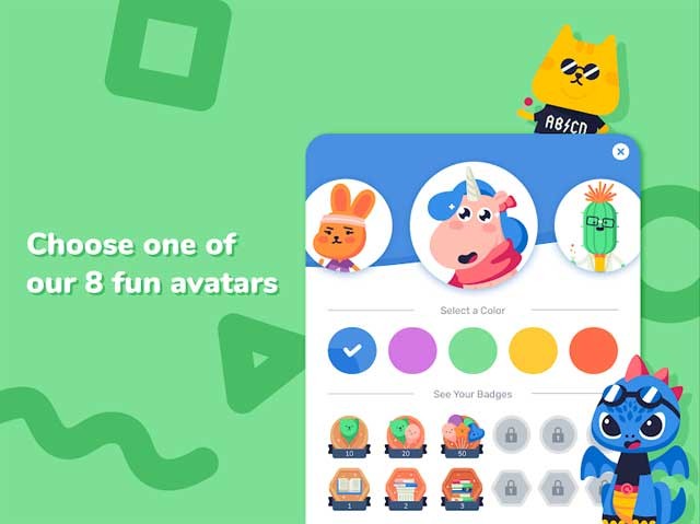 Chọn một trong 8 con vật dễ thương làm hình đại diện của bé trong Rivet app