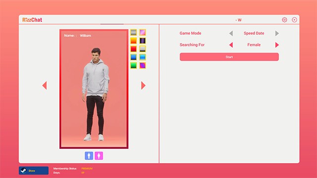 Tạo avatar và tùy chỉnh để thu hút sự chú ý của đối phương, tăng chỉ số rizz của bạn