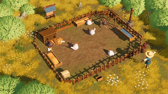 Nuôi gà, thu thập trứng và bán chúng trong game Roadside Egg Stand