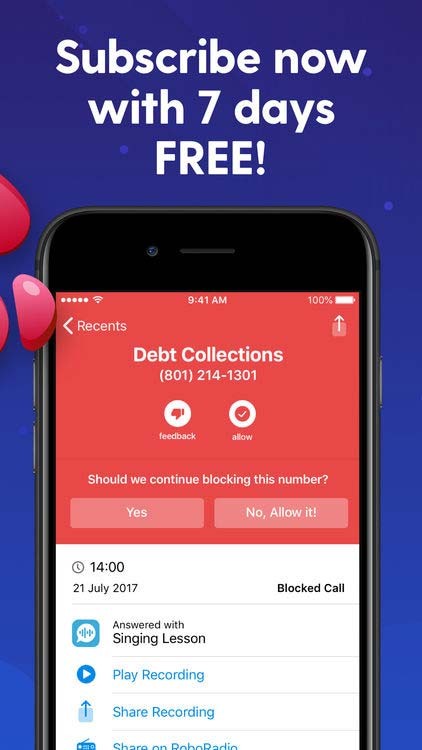 Tải RoboKiller cho iOS và dùng thử 7 ngày miễn phí