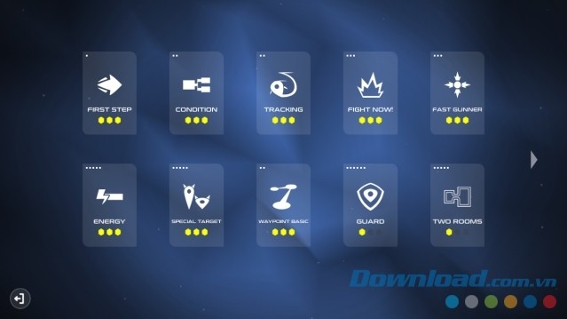 Lựa chọn cấp độ trong game chiến thuật mới Robot Master cho máy tính