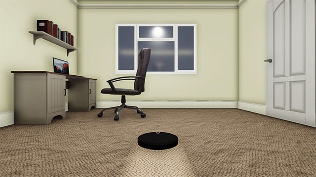 Điều khiển robot hút bụi di chuyển khắp các văn phòng để dọn dẹp bụi bẩn, rác...