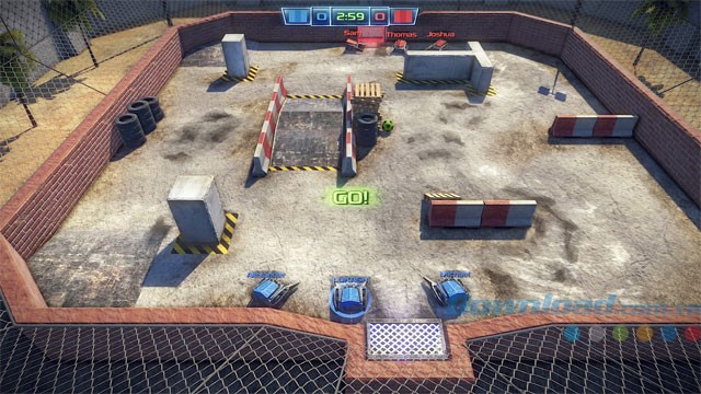 Sân bóng với nhiều chướng ngại vật