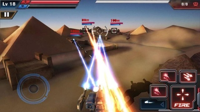 Robot Strike 3D có nhiều loại vũ khí tối tân