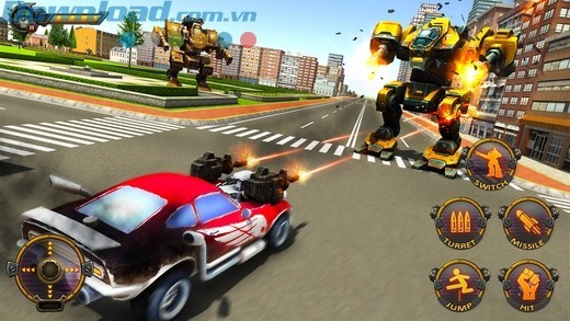 Biến hình thành xe hơi để cơ động chống lại đối phương