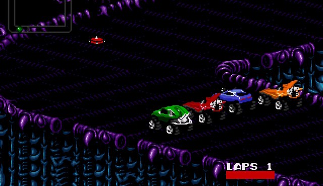 Cạnh tranh khốc liệt trên các đường đua thách thức của game Rock N' Roll Racing