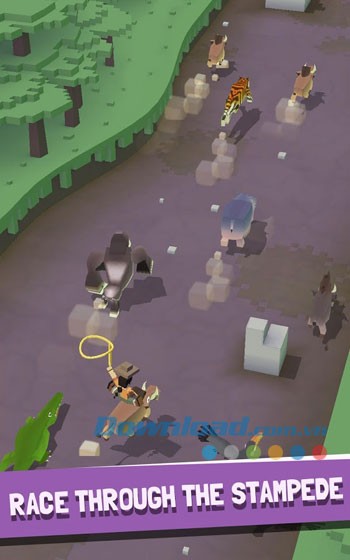 Tính năng trong game Rodeo Stampede trên Android
