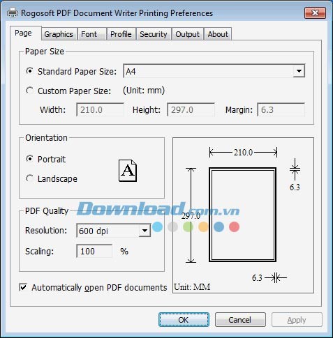 Rogosoft PDF Document Writer