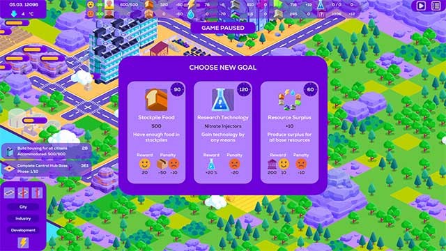 Người chơi sẽ bắt đầu bằng cách xây dựng một thuộc địa mới ở một vị trí thích hợp