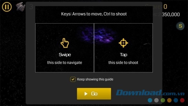 Làm quen với cách lái phi thuyền vũ trụ trong game bắn súng không gian miễn phí Rogue Jet Fighter cho máy tính và Windows Phone