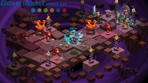 Môi trường chiến đấu được chia ô vuông theo kiểu bàn cờ