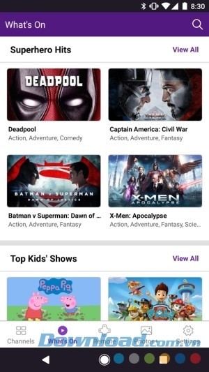 Danh sách đang chiếu trên Roku cho Android