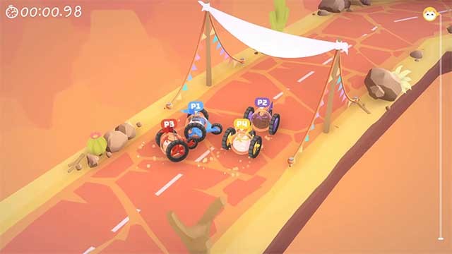 Rolling Hamster là game đua xe arcade nhiều người chơi cực dễ thương