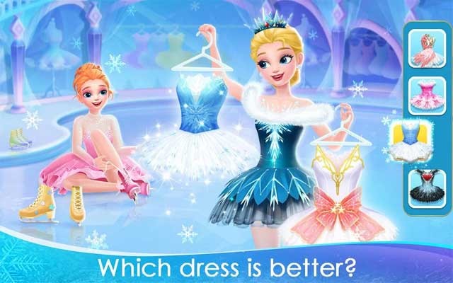 Trong game Romantic Frozen Ballet Life, hãy chọn vũ công Elza một bộ váy thật đẹp