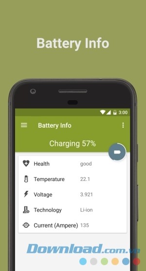 Root Checker Pro cho Android hiển thị thông tin pin