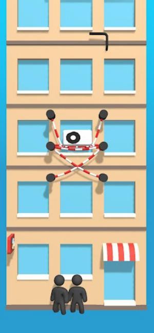 Rope Savior 3D yêu cầu bạn chăng dây để ngăn các vụ va chạm