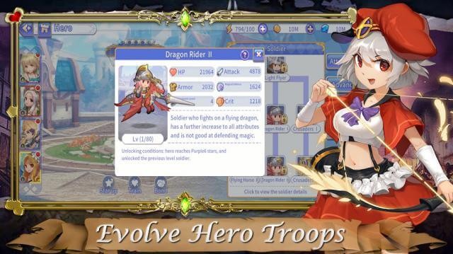 Tiến hóa đội quân anh hùng của bạn