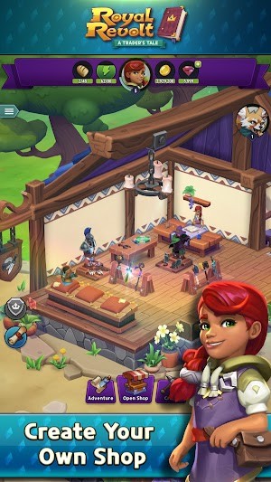 Xây dựng cửa hàng của bạn trong game Royal Revolt A Trader s Tale