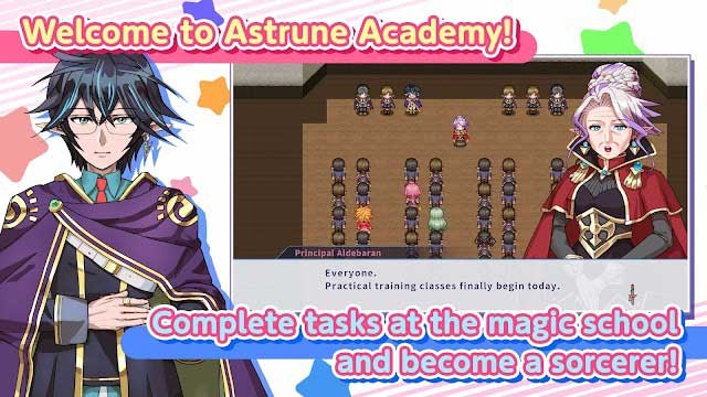 Hoàn thành các nhiệm vụ ở trường học phép thuật và trở thành phù thủy tài năng trong game RPG Astrune Academy