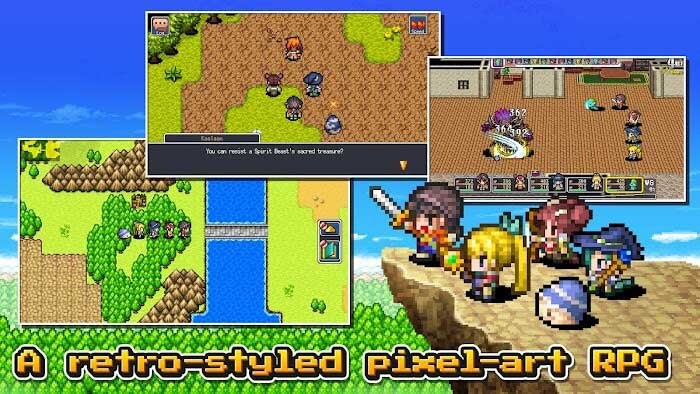 RPG Dragon Spira là game nhập vai đồ họa pixel cổ điển