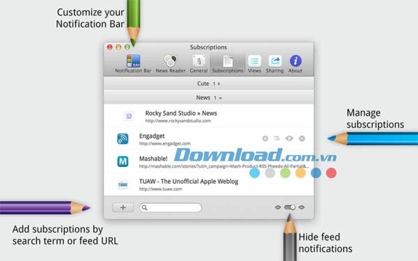 RSS Notifier for Mac