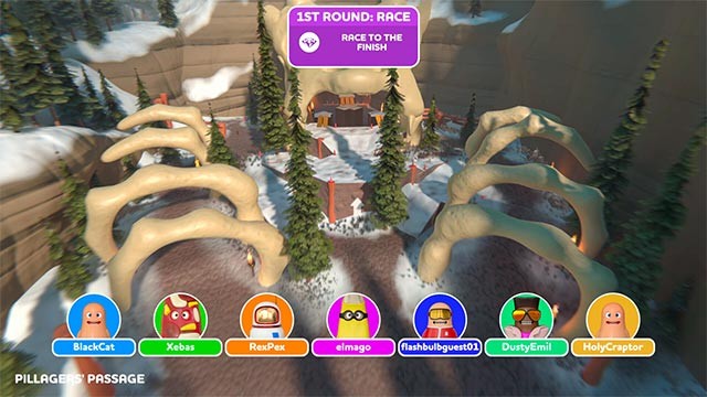 16 đối thủ cùng tranh tài trong Rubber Royale game xem ai là người sống sót đến cùng