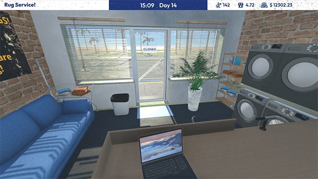 Kiếm tiền và XP để nâng cấp dụng cụ cũng như tiệm giặt thảm của bạn